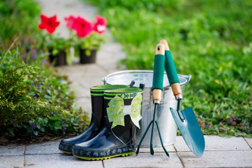 Functional garden design elements in Battersea